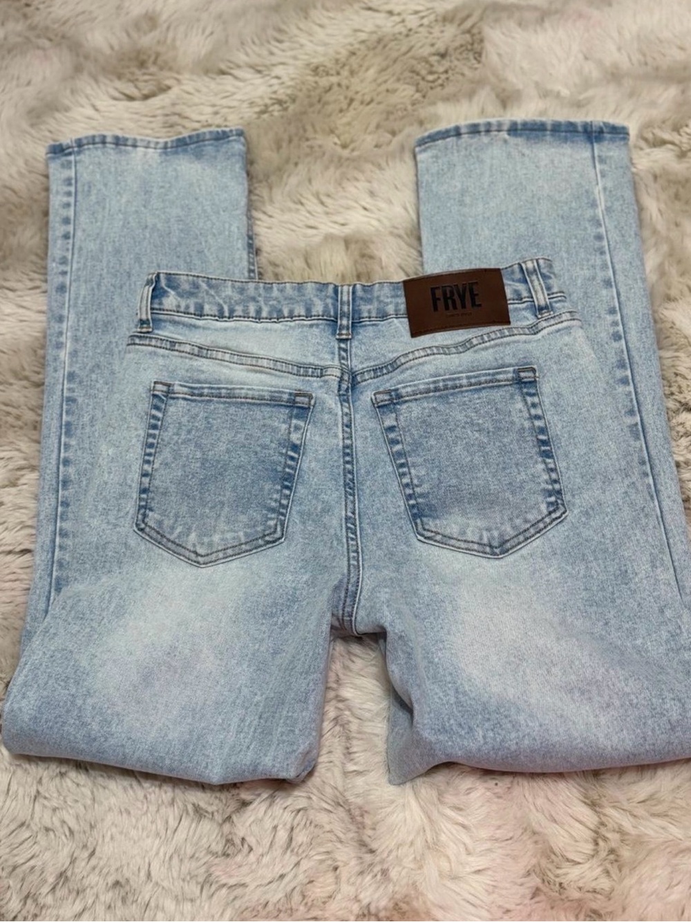 FRYE Women's Light Acid Wash Blue Skinny Jeans